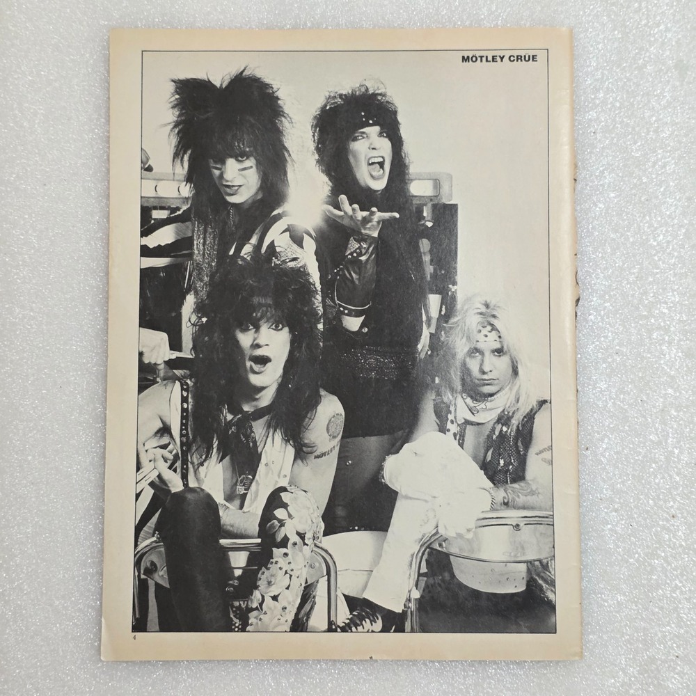 Motley Crue B&W Ronnie James Dio color double-sided vintage poster 8x10 1980s
